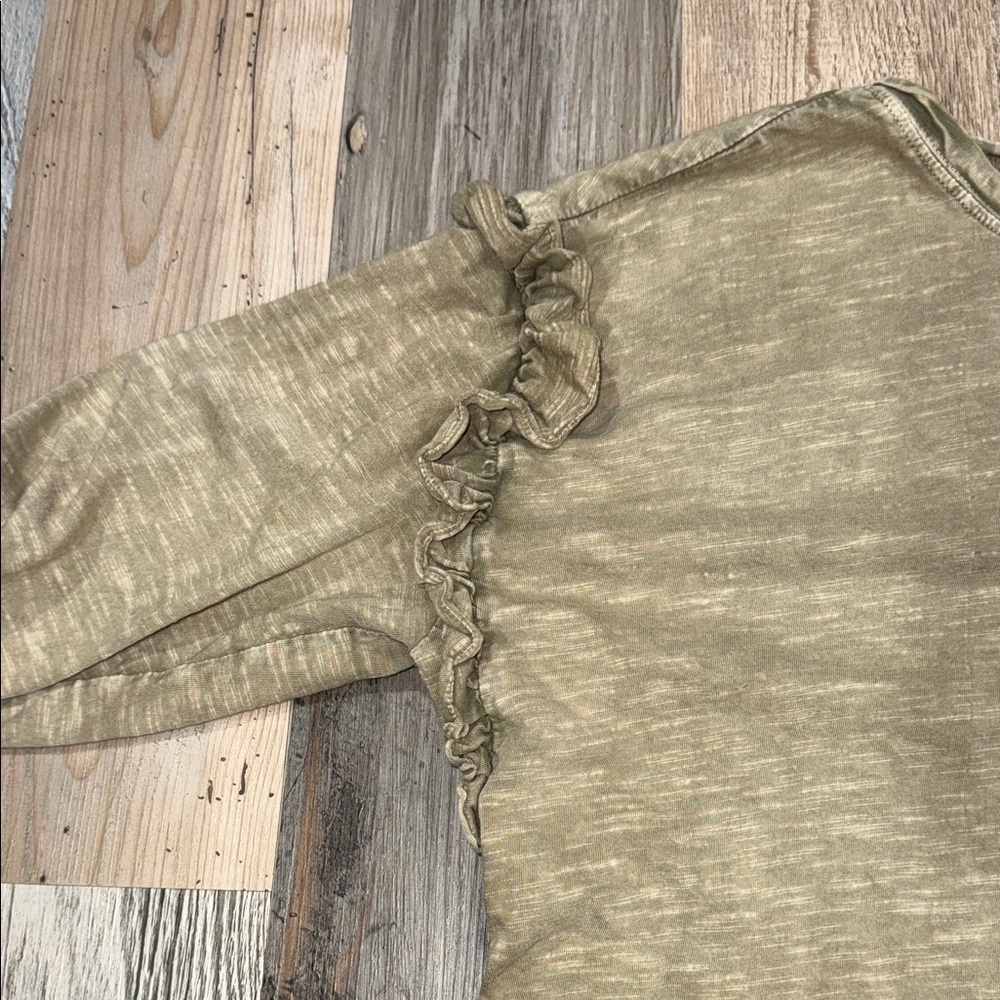 Pilcro olive Long Sleeve Ruffle Top - Picture 4 of 6